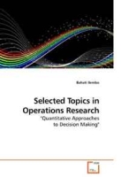 Selected Topics in Operations Research: "Quantitative Approaches to Decision Making" артикул 1142d.